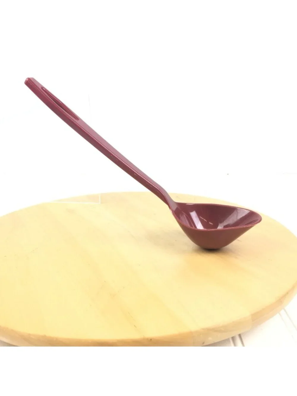 Vintage Tailor Made Serving Spoon and Ladle Set  Burgundy Lot of 2 Utensils